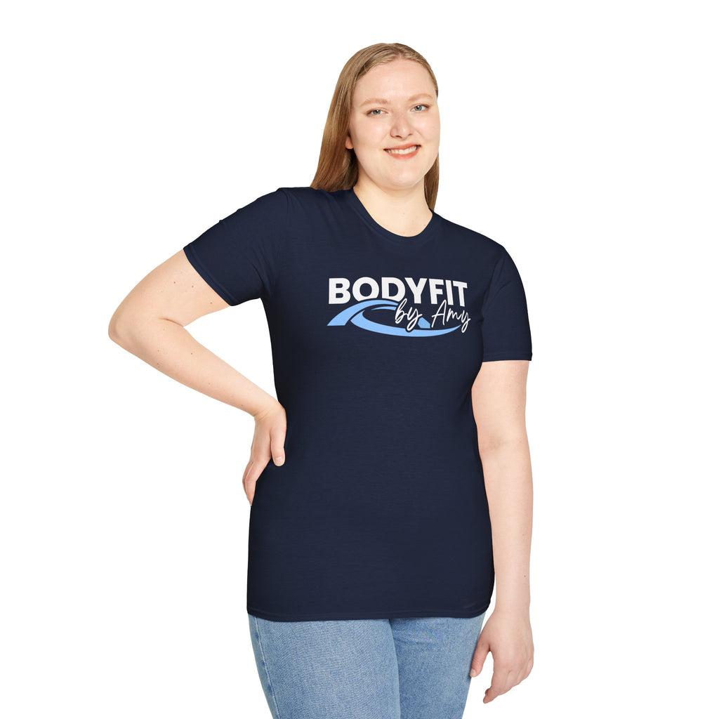 Navy BodyFit by Amy Tour T-Shirt with City Skyline Design