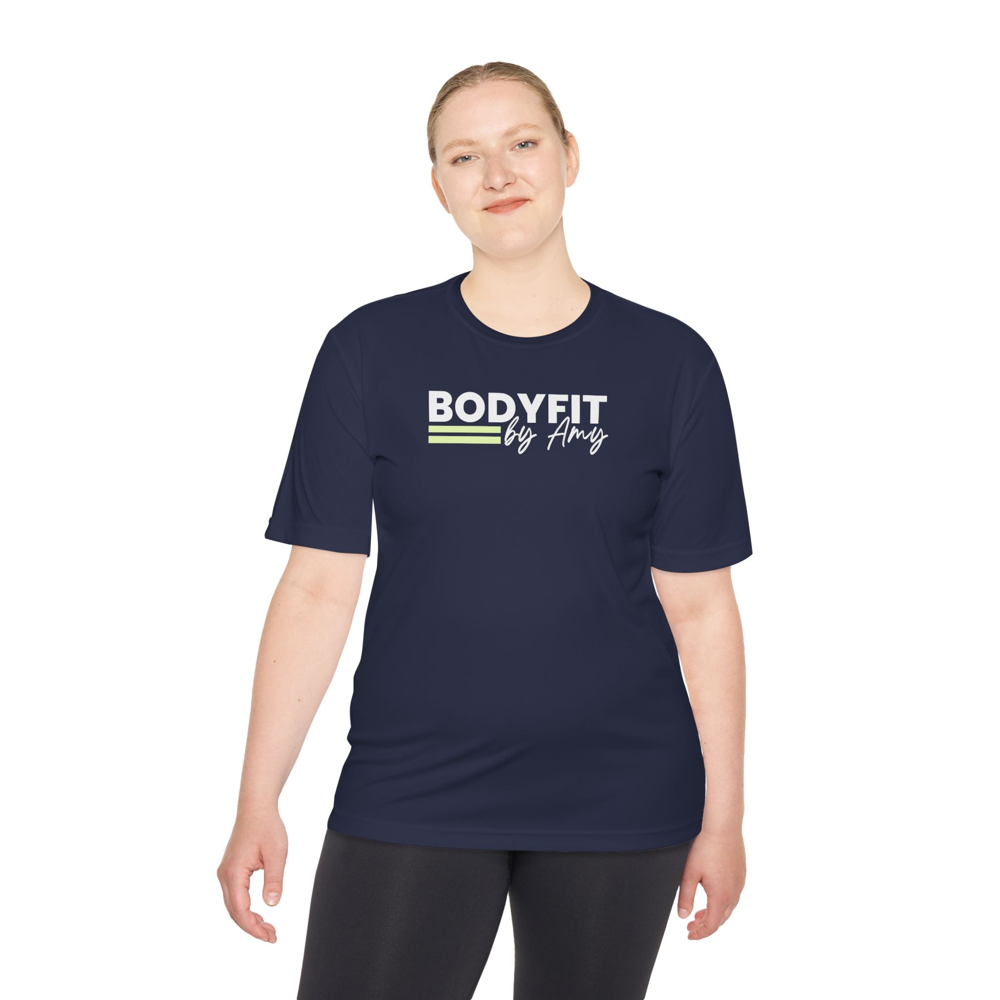 BodyFit by Amy Performance Tee — Moisture-Wicking Fitness Shirt