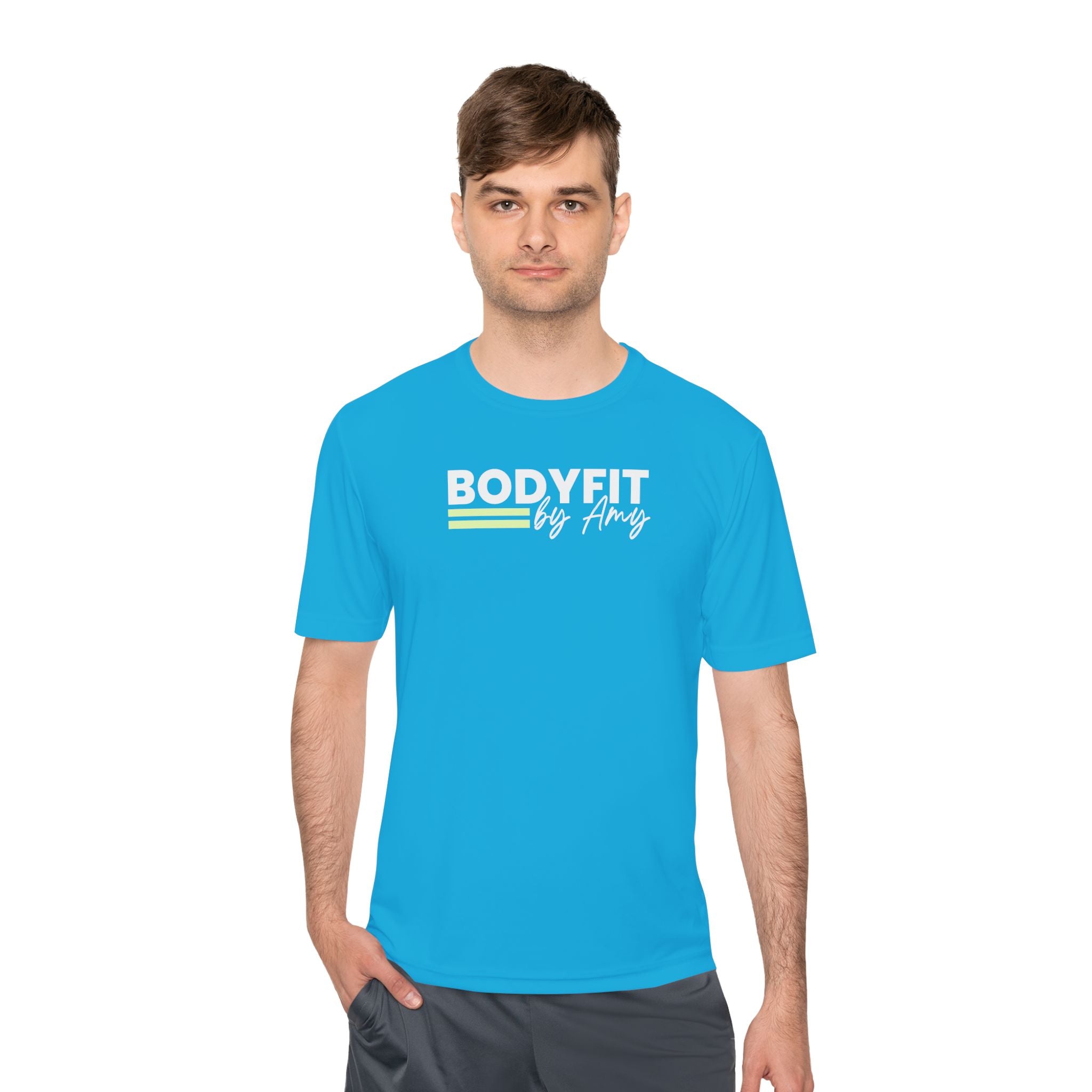BodyFit by Amy Performance Tee — Moisture-Wicking Fitness Shirt