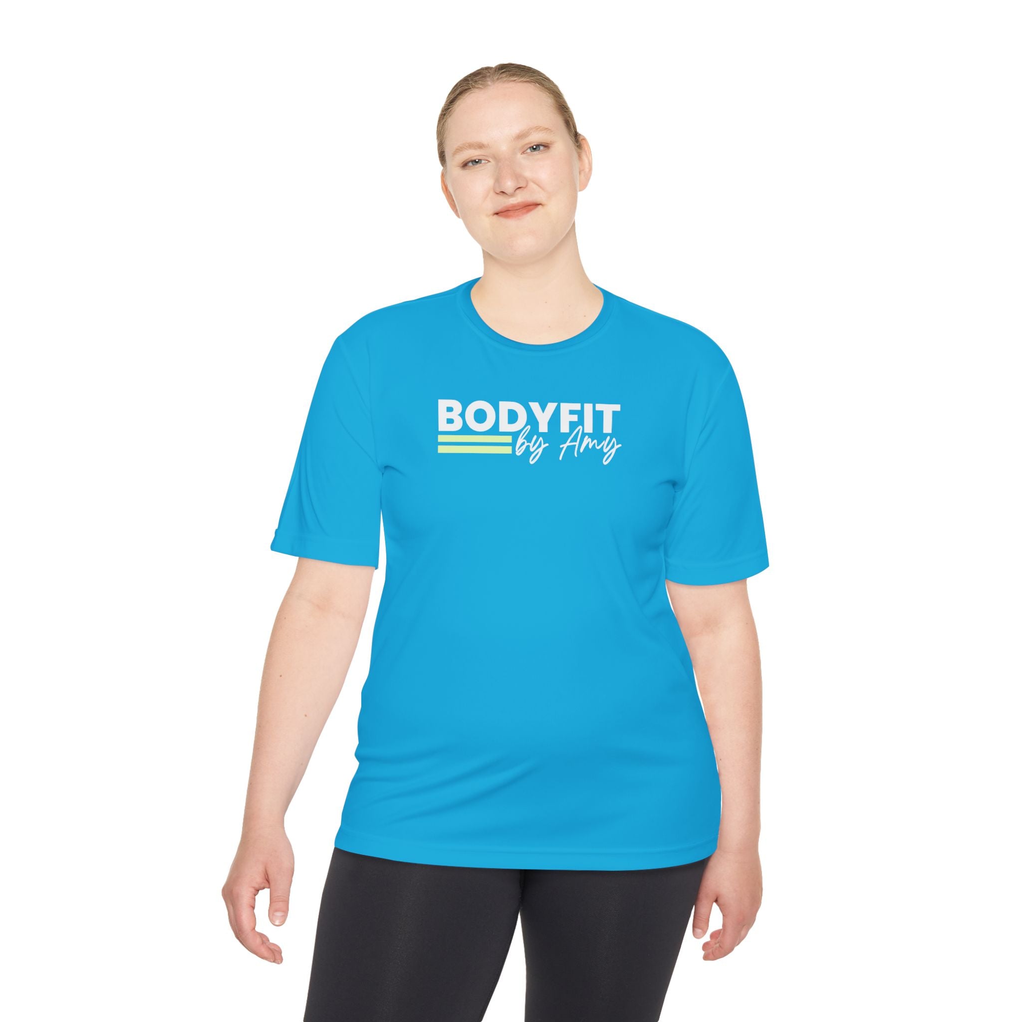 BodyFit by Amy Performance Tee — Moisture-Wicking Fitness Shirt