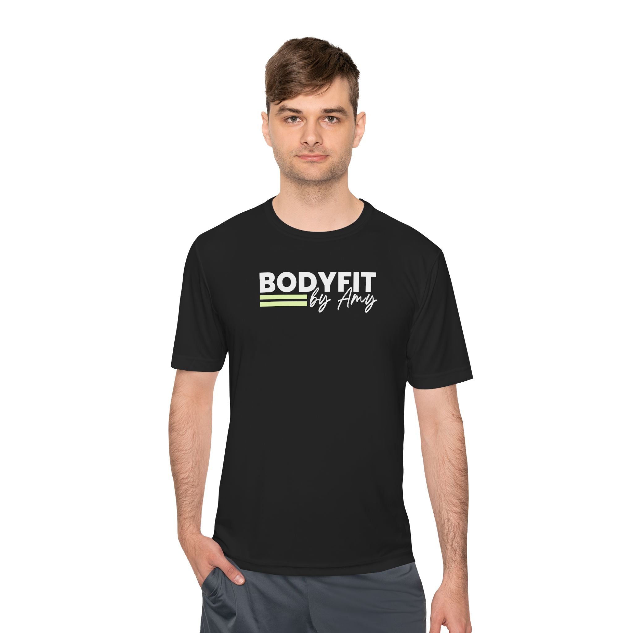BodyFit by Amy Performance Tee — Moisture-Wicking Fitness Shirt