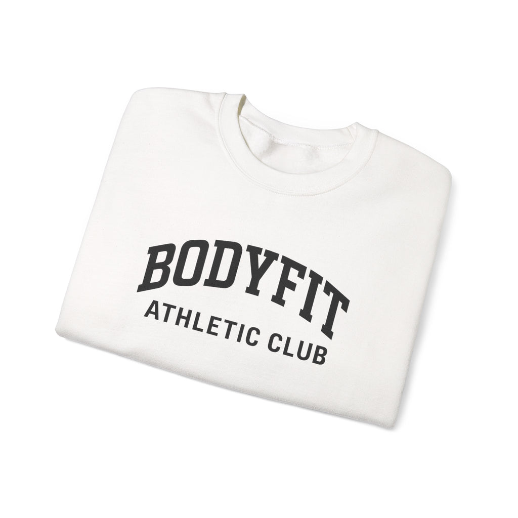 BodyFit Athletic Club Crewneck Sweatshirt — Vintage Gym Logo Pullover