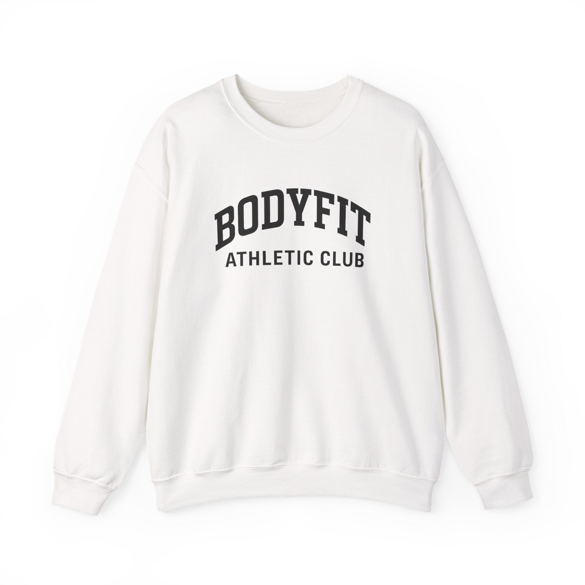 BodyFit Athletic Club Crewneck Sweatshirt — Vintage Gym Logo Pullover