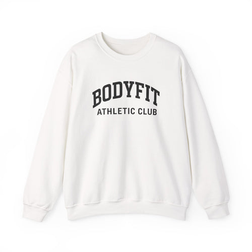BodyFit Athletic Club Crewneck Sweatshirt — Vintage Gym Logo Pullover