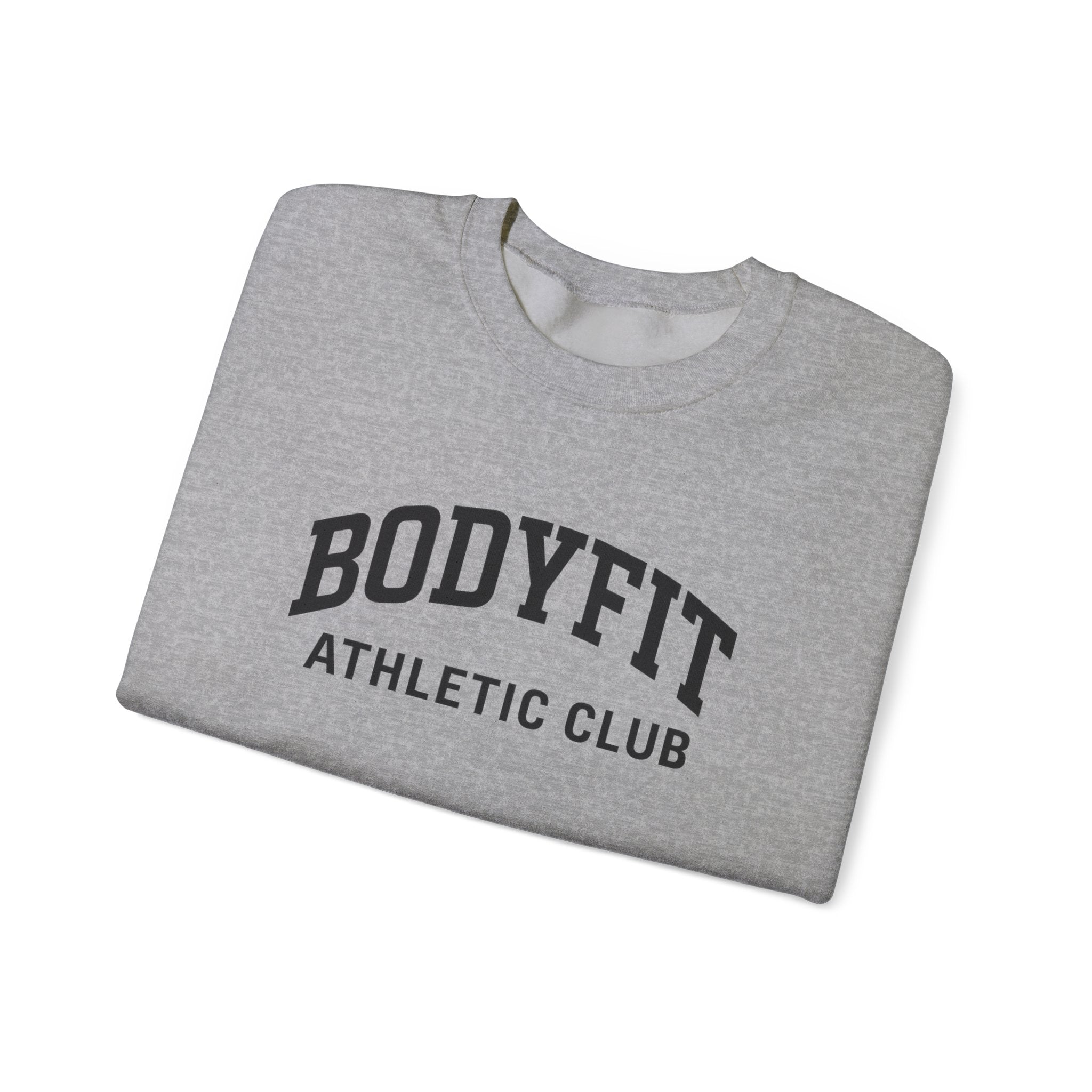 BodyFit Athletic Club Crewneck Sweatshirt — Vintage Gym Logo Pullover